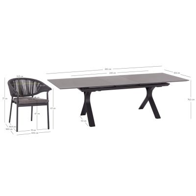 Dining set 7pcs Andromeda (L)