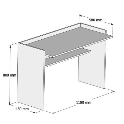 OFFICE SET 2PCS HM11775.12 MELAMINE IN SONOMA-WHITE