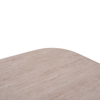 DINING TABLE CRANFIELD SM6499.02 ALUMINUM IN BEIGE--GLASS 242x110x74Hcm.