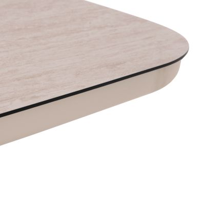 DINING TABLE CRANFIELD SM6499.02 ALUMINUM IN BEIGE--GLASS 242x110x74Hcm.