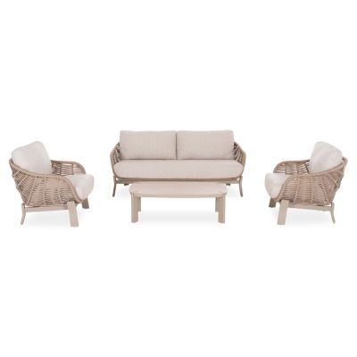 LOUNGE SET 4PCS AMETHYST SM6501.02 BEIGE ALUMINUM-ROPE-SINTERED STONE