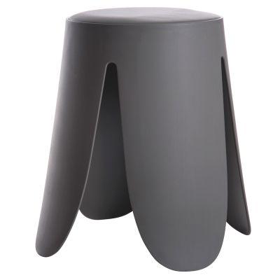 STOOL DENTY HM9619.10 POLYPROPYLENE IN GREY-PU SEAT IN GREY Φ30x45Hcm.