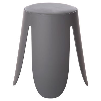 STOOL DENTY HM9619.10 POLYPROPYLENE IN GREY-PU SEAT IN GREY Φ30x45Hcm.