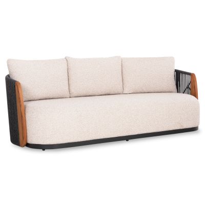 ΚΑΝΑΠΕΣ ΤΡΙΘΕΣΙΟΣ AUGUSTUS SM6458.01 ΓΚΡΙ ΑΛΟΥΜΙΝΙΟ--ΣΧΟΙΝΙ--OLEFIN 223x85x83Υεκ