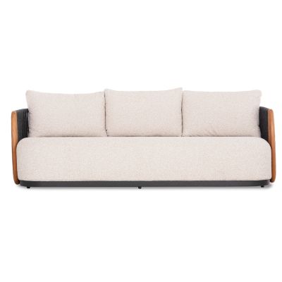 ΚΑΝΑΠΕΣ ΤΡΙΘΕΣΙΟΣ AUGUSTUS SM6458.01 ΓΚΡΙ ΑΛΟΥΜΙΝΙΟ--ΣΧΟΙΝΙ--OLEFIN 223x85x83Υεκ