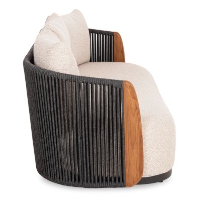 ΚΑΝΑΠΕΣ ΤΡΙΘΕΣΙΟΣ AUGUSTUS SM6458.01 ΓΚΡΙ ΑΛΟΥΜΙΝΙΟ--ΣΧΟΙΝΙ--OLEFIN 223x85x83Υεκ