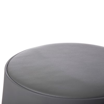 STOOL DENTY HM9619.10 POLYPROPYLENE IN GREY-PU SEAT IN GREY Φ30x45Hcm.