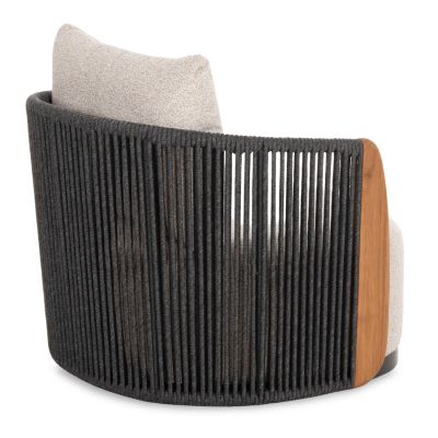 LOUNGE ARMCHAIR AUGUSTUS SM6454.01 GREY ALUMINUM--ROPE--OLEFIN 88x85x83H