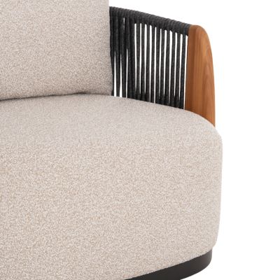 LOUNGE ARMCHAIR AUGUSTUS SM6454.01 GREY ALUMINUM--ROPE--OLEFIN 88x85x83H