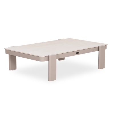 LOUNGE SET 4PCS BARON SM6478.04 BEIGE ALUMINUM--LIGHT GREY ROPE-OLEFIN