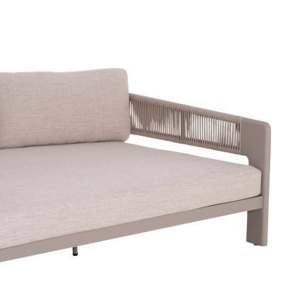 ДВОЕН DAYBED BARON - БЕЖОВО АЛУМИНИЕВО-ВЪЖЕВО-ОЛЕФИН 168x143x70В