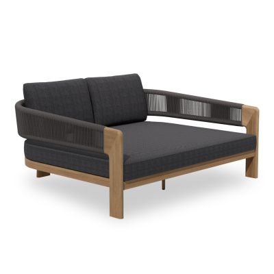 ДВОЕН DAYBED BARON - ТОПЛОПРЕНОСЕН АЛУМИНИЙ -- ТЪМНО СИВО ВЪЖЕ -- ОЛЕФИН 168x143x70В