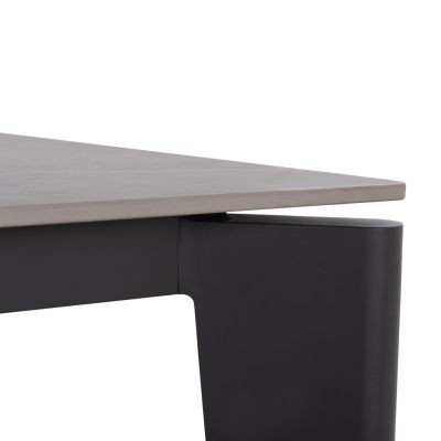 OUTDOOR 6-SEATER DINING SET CERRIG SM10851.01 ALUMINUM-SINTERED STONE-OLEFIN IN GREY