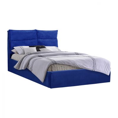 Легло Royalty от синьо кадифе King Size 160x200 см. HM563.08