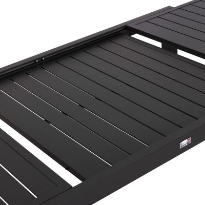 OUTDOOR DINING SET 7PCS KRUM HM21157 DARK GREY ALUMINUM--P.E. RATTAN