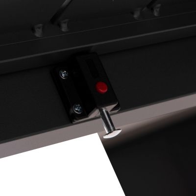 OUTDOOR DINING SET 7PCS KRUM HM21157 DARK GREY ALUMINUM--P.E. RATTAN