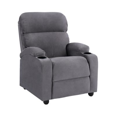 HM0122.10 Armchair RELAX, recline mechanism, grey velvet 80x92-168x102