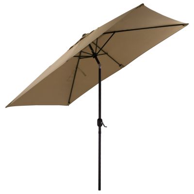 OUTDOOR DINING SET 6PCS BRAVO HM11543.02 DINING TABLE-UMBRELLA-4 ARMCHAIRS--BROWN COLOR