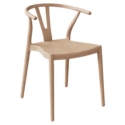 OUTDOOR DINING CHAIR BRAVE HM6625.04 POLPYPROPYLENE IN CAPPUCCINO COLOR 47x42x84.5Hcm