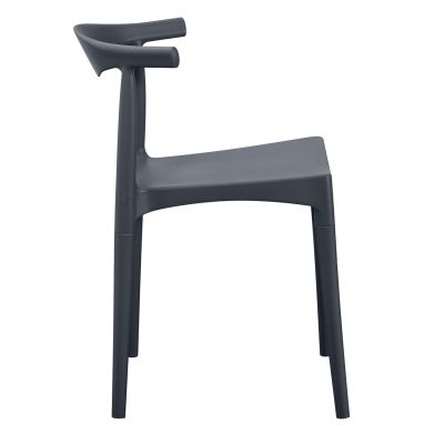 OUTDOOR DINING CHAIR ALOR HM6624.03 POLYPROPYLENE IN GREY 47x55x74.5Hcm.