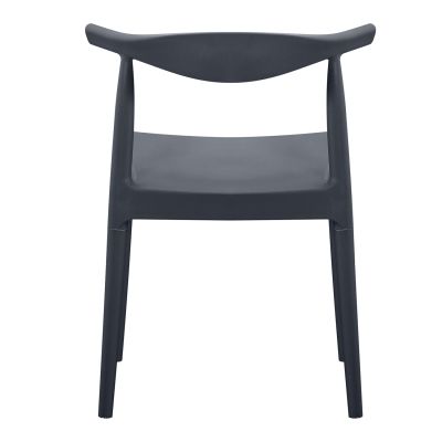 OUTDOOR DINING CHAIR ALOR HM6624.03 POLYPROPYLENE IN GREY 47x55x74.5Hcm.