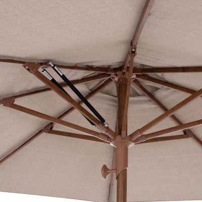 ПРОФЕСИОНАЛЕН ЧАДЪР Φ3,00 м GLADELL - БЕЖОВ АБАРЮР - ТЕРМОПРЕНОСЕН АЛУМИНИЕВ (БЕЗ ОСНОВА)