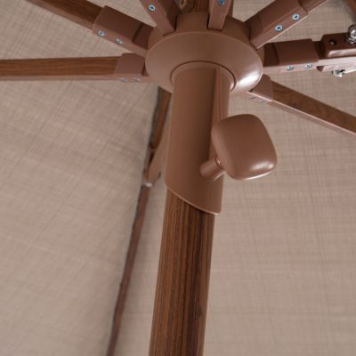 ПРОФЕСИОНАЛЕН ЧАДЪР Φ3,00 м GLADELL - БЕЖОВ АБАРЮР - ТЕРМОПРЕНОСЕН АЛУМИНИЕВ (БЕЗ ОСНОВА)