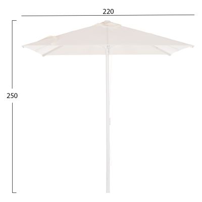 Professional Umbrella ALU REGGIE 2.20x2.20x2.50m Cream SHADE 8 SPOKES HM6013.01