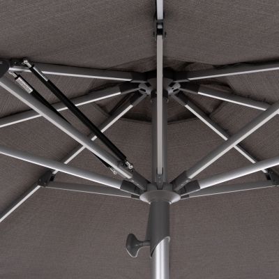 ПРОФЕСИОНАЛЕН ЧАДЪР Φ3,00 м GLADELL - СИВ АБЕНАЗ - АНОДИРАН АЛУМИНИЙ (БЕЗ ОСНОВА)