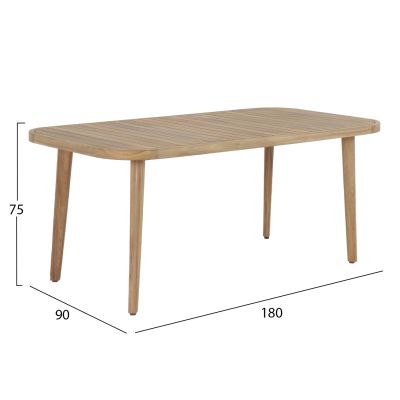 ТРАПЕЗАРНА МАСА FLORIAN -  180x90x76Всм.