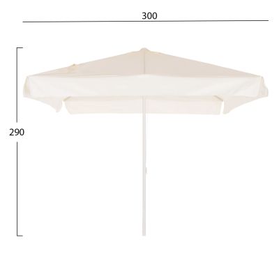 Professional umbrella Alu CASHTON 3x3x2.90m cream shade HM6018.01