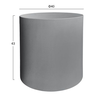 ROUND OUTDOOR COFFEE TABLE KYOKO HM6592.01 GREY FIBER CEMENT Φ40x43Hcm