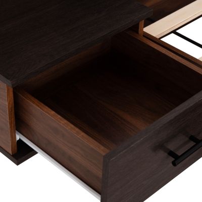 DOUBLE BED WITH NIGHTSTANDS CARYS HM744.11 MELAMINE IN WALNUT/ZEBRANO--MATTRESS 160x200cm