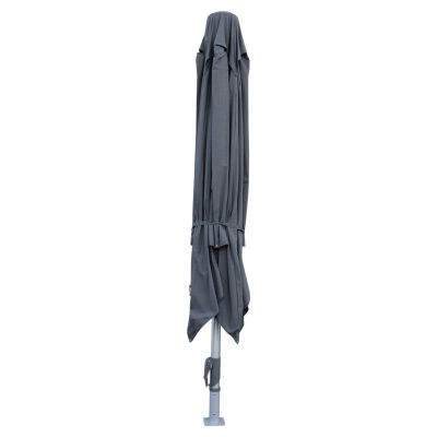 PROFESSIONAL UMBRELLA 4x4x3.55Hm GLADELL HM6605.01 ANODIZED ALUMINUM--ACRYLIC SHADE IN GREY