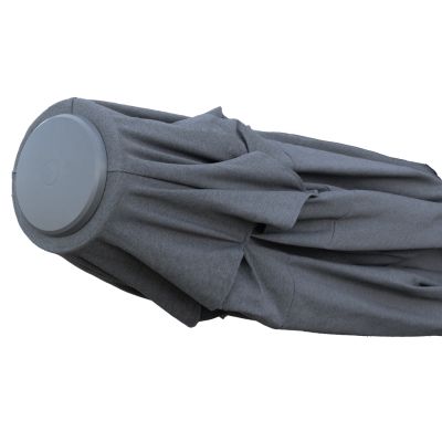 PROFESSIONAL UMBRELLA 4x4x3.55Hm GLADELL HM6605.01 ANODIZED ALUMINUM--ACRYLIC SHADE IN GREY
