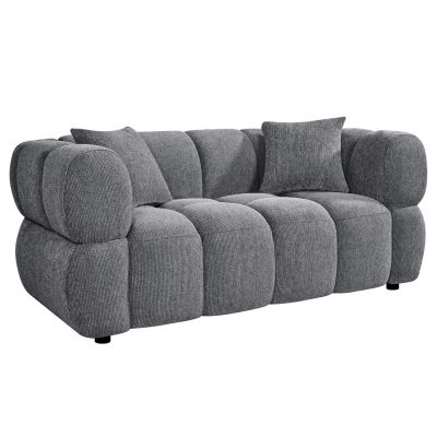 SOFA 2-SEATER NORIKA HM3332.01 GREY FABRIC 172x91x72Hcm.
