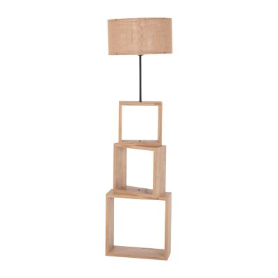 FLOOR STANDING LAMP HM7608.03 MDF IN SONOMA-BEIGE CAP Φ38x140Hcm.