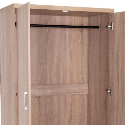 Wardrobe 2 Door with 2 drawers HM338.02 Sonama 80x41.5x180Ηcm.