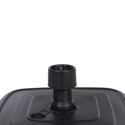 PLASTIC UMBRELLA BASE WITH WHEEL SOLBAS HM6113.02 ANTHRACITE COLOR-FOR POLE 33/50mm 46,5x23,5Hcm.