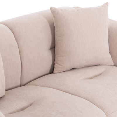 SOFA 2-SEATER JUNOA HM3334.02 ECRU FABRIC 172x89x85Hcm.