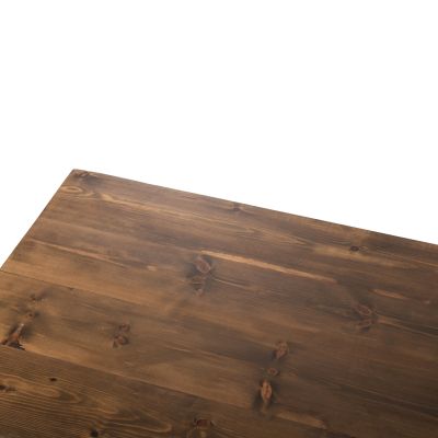 TABLETOP HM6151 SOLID FIR WOOD IN WALNUT VARNISH 120x80x4(thickness)cm.