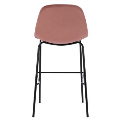 HM9298.12 bar stool, dusty pink velvet, metal legs, 47x51x96