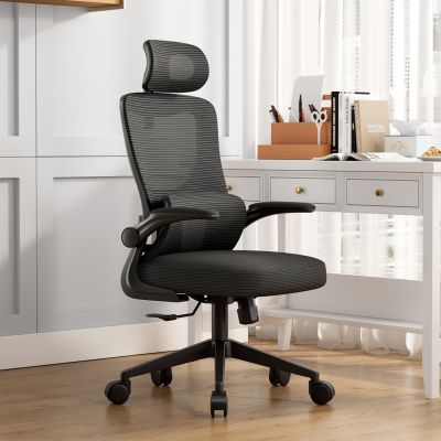 OFFICE CHAIR KESI HM1222.01 BLACK MESH FABRIC & PP 52x50x122Hcm.