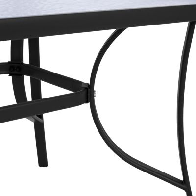 OUTDOOR DINING SET 5PCS REDAN HM10890.01 METAL-TEXTILENE IN BLACK & DARK GREY