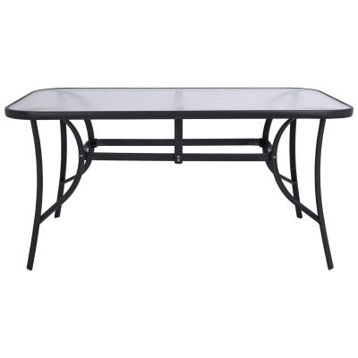 OUTDOOR DINING SET 5PCS REDAN HM10890.01 METAL-TEXTILENE IN BLACK & DARK GREY