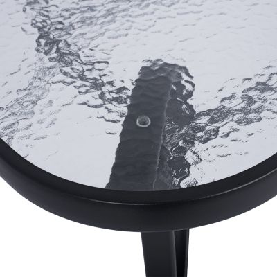 OUTDOOR DINING SET 5PCS REDAN HM10890.01 METAL-TEXTILENE IN BLACK & DARK GREY