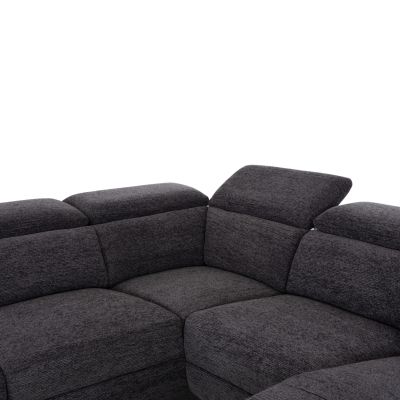 SOFA LEFT CORNER-RECLINE & STORAGE SPACE RESTRO HM3339.01L GREY FABRIC 290x220x80Hcm.
