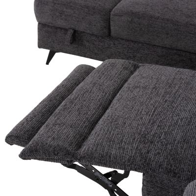 SOFA LEFT CORNER-RECLINE & STORAGE SPACE RESTRO HM3339.01L GREY FABRIC 290x220x80Hcm.
