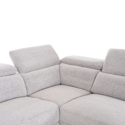 SOFA RIGHT CORNER-RECLINE & STORAGE SPACE RESTRO HM3339.02R BEIGE FABRIC 290x220x80Hcm.