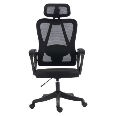 OFFICE CHAIR FRANTIC HM1224.01 BLACK MESH & POLYPROPYLENE 60x60x134Hcm.